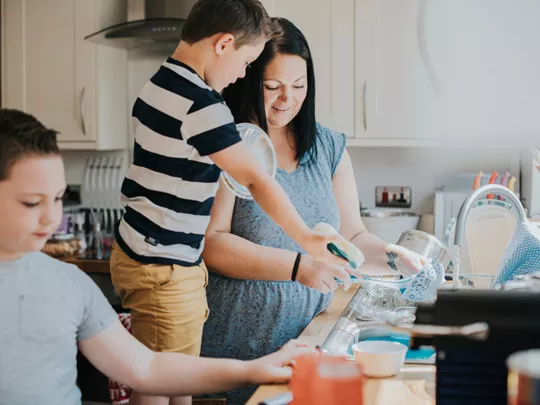 foster mum with foster children